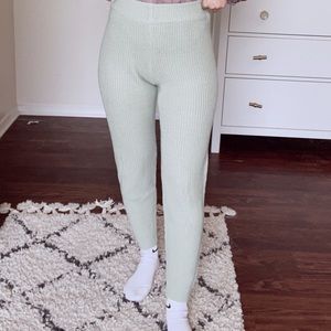 Sage sweater knit pants